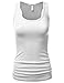 JJ Perfection Women's Knit Racer Back Tank Top White L