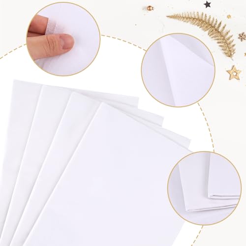 VGOODALL 100 Blatt Weiß Seidenpapier, Tissue Papier 50cm x 35cm Bastelpapier Geschenkpapier für Geburtstagsfeier Babypartys Hochzeit