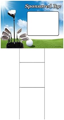Golf Sponsor Sign and Stake - Custom Sponsor Image or Text