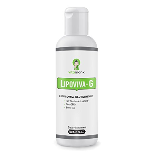 Lipoviva G - Liposomal Glutathione by VitaMonk - Soy-Free & No Artificial Fillers - Advanced Lipsomal Supplement Formula For Superior Absorption - 500mg Each Liquid Serving