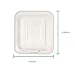Green Earth 8-Inch, 200-Count, 1-Compartment, Compostable Clamshell, Natural Bagasse (Sugarcane Fiber), Take-Out/To-Go Food Boxes - Biodegradable Containers, Hinged Lid - Microwave-Safe - Gluten-Free