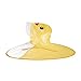 IdealPlast Cute Rain Coat UFO Children Umbrella Hat Magical Hands Free Raincoat (Yellow Dark, S)