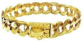 gold cuban link dog collar