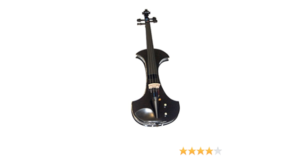 Amazon Com Aileen Ve501 Black 4 4 Electric Violin Foamed Case Bow Headphone Ve501 Musical Instruments