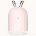 WEY&FLY Mini Humidifier with LED Light, Mini Cool Mist Humidifier USB Portable Air Humidifier with Auto Shut-Off, for Bedroom, Baby Room, Home Yoga Office Spa Desktop (Pink)