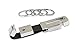Olivery Valet Keychain Genuine Leather Elegant Key Chain 4 Detachable Key Rings (Black)