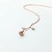 MignonandMignon Rose Pendant Necklace in Gold Rose Gold Silver Beauty and the Beast Rose Necklace Jewelry Gift for Mom (Rose Gold) - 3MRN