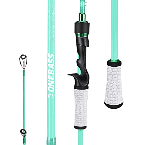 One Bass Fishing Rod, Spinning Casting Fishing Pole with 30 Ton