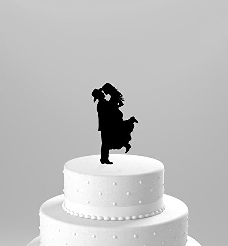 Silhouette Cake Topper Wedding Cake Topper Cowboy Hat Both Wearing