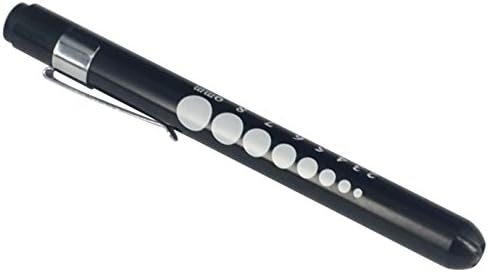 YESTARUSA® Pupil Gauge Reusable Penlight Pen Light Black Boxed