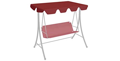 Ersatzdach für Gartenschaukel Weinrot 226x186 cm 270 g/m² Gartenbauten Pavillon-Rahmen Dächer für Pavillions – Bild 4