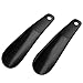 Mayitr Plastic Shoe Horn Simple Flexible Sturdy Slip Black 2pcs