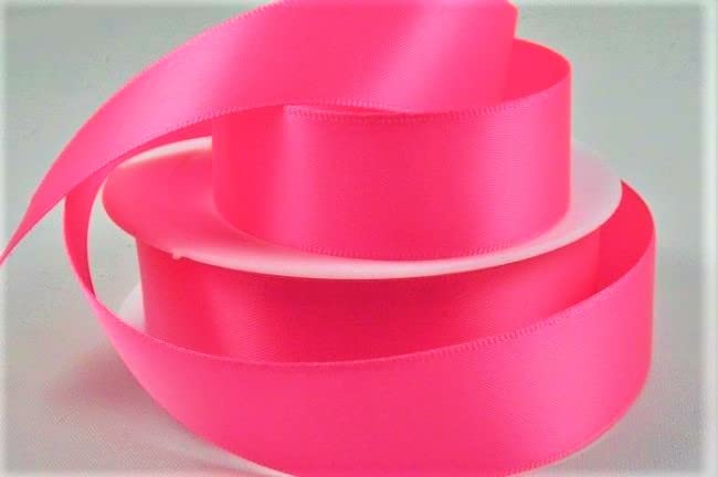 Oakwood Archer Double Faced Satin Ribbon, Candy Pink, 15mm x 25m