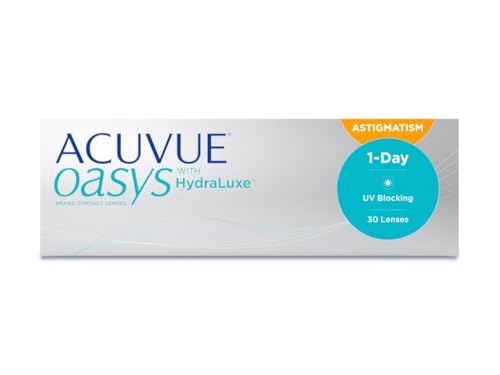 ACUVUE® OASYS 1-Day for ASTIGMATISM con tecnología HydraLuxe™ - Reemplazo Diario - proteccion UV - 30 lentes