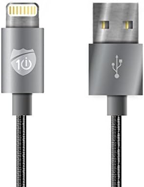 i10 Power Series Apple MFI Certified 6 ft Nylon Braided Lightning Cable for iPhones and iPads