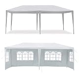 MCombo Canopy Party Outdoor Gazebo Wedding Tent Removable Walls, White, 10' x 20'