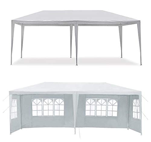 MCombo Canopy Party Outdoor Gazebo Wedding Tent Removable Walls, White, 10' x 20'