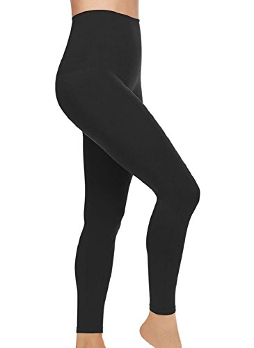 Mystiqueshapes Leggings High Waist Compression Slimming Warm Tights (S/M, Black)