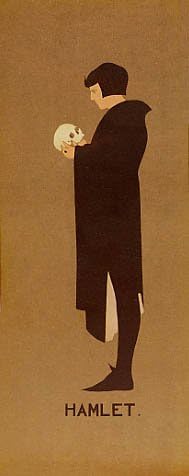 HAMLET SHAKESPEARE SKULL VINTAGE POSTER REPRO