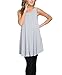 12 Ami Solid Basic Long Tank T-Shirt Tunic Silver Large