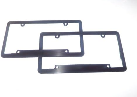 2-Black Blank Auto Truck RV Plastic LICENSE PLATE FRAMES