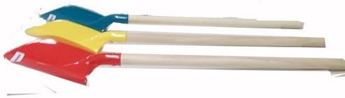 Drybranch Sand Shovel Plastic Spade with Wood Handle 33" Assorted Colors (Pack of 3)