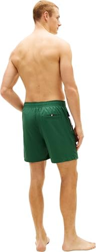 Herren Badeshorts Medium Drawstring mit Gesäßtasche, Grün (Street Green), L