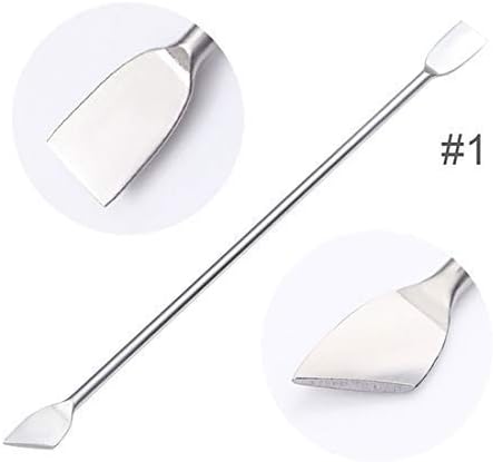 Ngel Nail Art tools Stainless Steel Essential Cuticle 2 Way Spoon Pusher Pedicure Manicure Gift Present Beauty Cuticle Remover