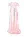 Maternity Photography Props Floral Lace Dress Fancy Pregnancy Gown for Baby Shower Photo Shoot (S, Pink)