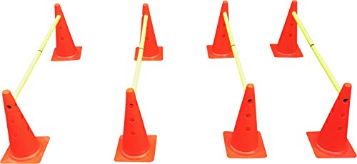 Sportsgear US Dog Agility Hurdles Cones - Canine Agility Training Set - 8 Hurdles & 4 Poles Set