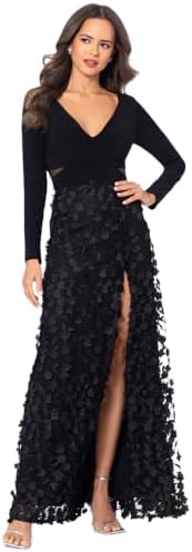 xscape floral lace midi dress Xscape Sz 8 Long Sleeve Lace Raised Floral Midi Sheath Dress Formal NEW!