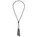 LUREME Simple Thin Chain Knot and Tassel Long Necklace (01003351-p)