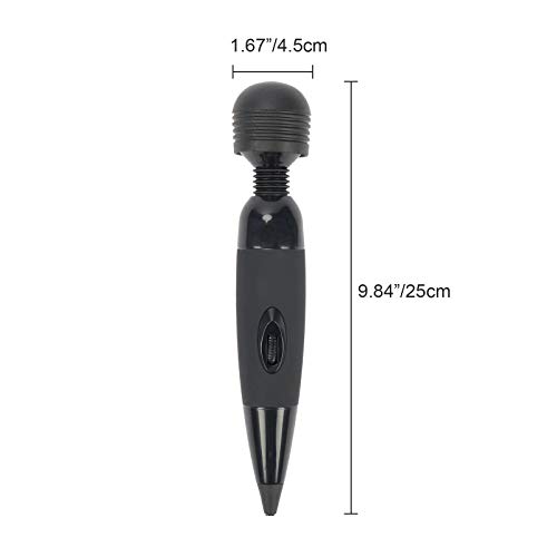 Feefine Handheld Wand,Personal Vibrate Wand Massager Multi-Speed Whisper Quiet, Waterproof, Handheld, Cordless for Neck Shoulder Back Body Massage, Sports Recovery Personal Shoulder Neck (Black)