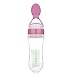 90ML Silicone Baby Spoon Training Feeding Rice Cereal Squeeze Spoon Pink