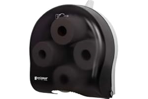 San Jamar Classic Carousel Tissue Dispenser with 4-Stations that hold 4 Rolls for Public Restrooms, Black Pearl