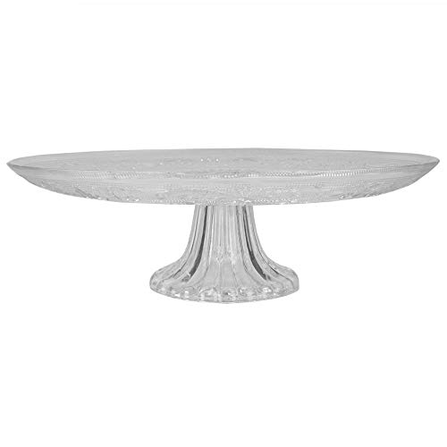 11.37 Inch Glass Cake Stand/Cake Plate/Pedestal for Cupcakes, Desserts and Pies