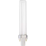 (25 Pack) Sylvania 21272 CF9DS/827/ECO 9-Watt 2700K 2-Pin Single Tube Compact Fluorescent Lamp