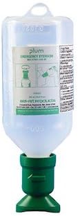 Scienceware F24880-0103 Plum Sterile Saline Eyewash Refill, 1000 mL, 3 bottles/pack