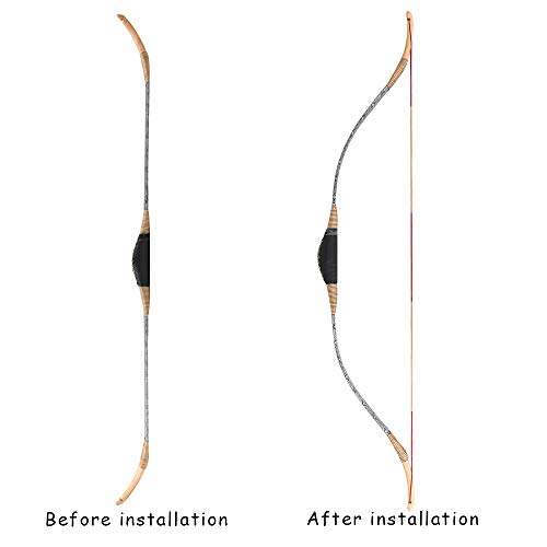 image for Huntingdoor Traditional Longbow Handmade Wooden Horsebow One-Piece Arc