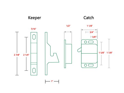 Camp'N - (Pack of 4) Push Catch - Latch - Grabber - Holder for Cabinet Doors WITH Mounting Hardware - 5 lbs Pull Force - Perfect for RV, Trailer, Camper, Motor Home, Cargo Trailer - OEM Replacement - Thumbnail 6