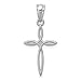 IceCarats 14K Solid White Gold Passion Holy Cross Necklace Religious Chain Pendant Jesus Christ Charm 25mm x 12mm Only