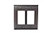 Amerock | Wall Plate | Oil Rubbed Bronze | 2 Rocker Switch Plate Cover | Candler | 1 Pack | Decora Wall Plate | Light Switch Cover
