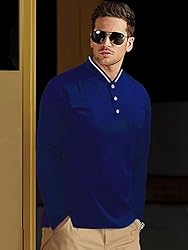 OYOZONE Men's Regular-Fit Long-Sleeve Pique Polo