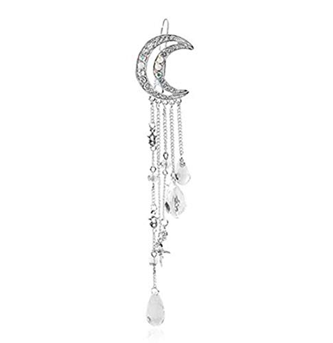 CARDEON The Moon Five-Pointed Star Pendant Tassel Headdress Tiara jewelry