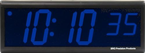 4.0" Blue 6 Digit LED PoE Digital Wall Clock