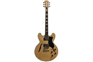 Glen Burton GE355-NT "Memphis" Semi Hollowbody Electric Guitar, Natural