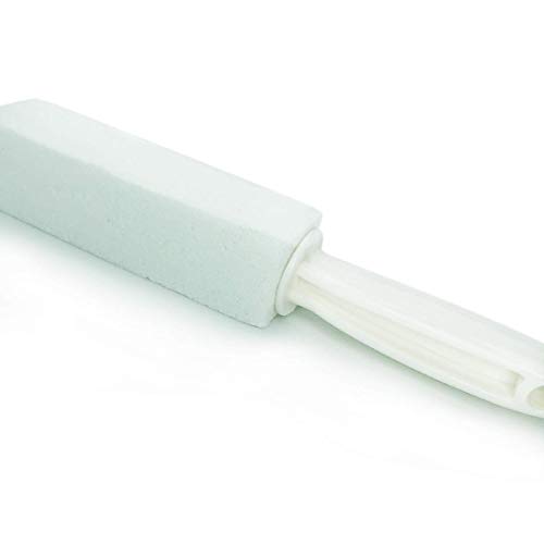 MARYTON Toilet Bowl Pumice Cleaning Stone with Handle - Hard Water Ring Remover and Stains Cleaner Stick Pack of 2 (White) - Thumbnail 3