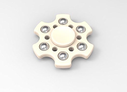 Star Spinner - The Fastest and Longest Spinning Mini Fidget Spinner, EDC To Relieve Stress &amp; Anxiety And Increase Focus For ADHD &amp; ADD (White)