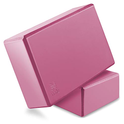 Node Fitness Premium Yoga Block (Set of 2) – 3 Inch Thick EVA Foam Brick – Pink