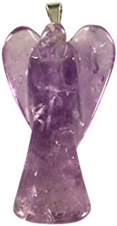 Amethyst Angel Shaped Pendant - Crystal Clear Miracles Healing - Powerful Blessing - Hand Faceted Natural Stone